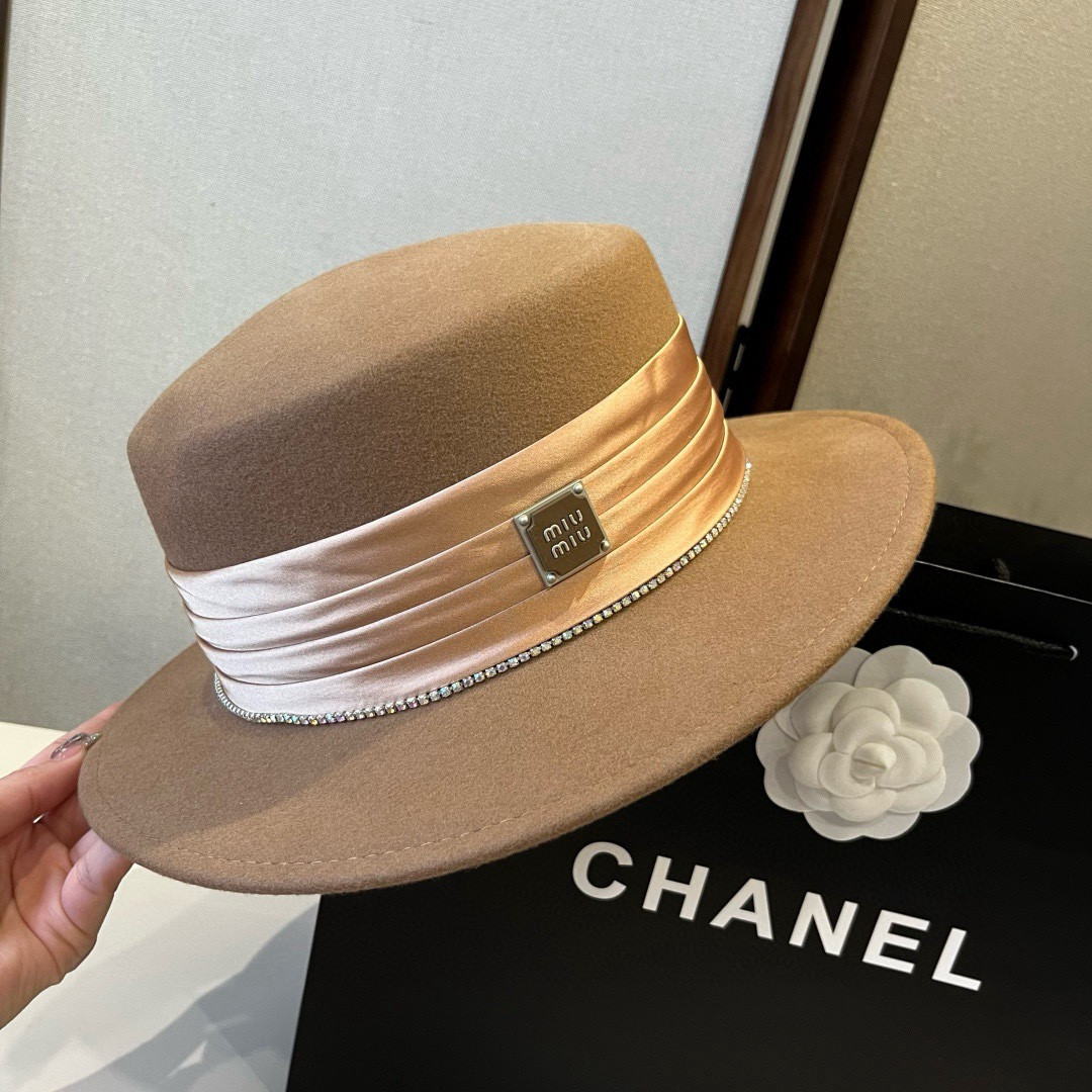 Miu Miu Wool Felt Hat 57cm Head Circumference