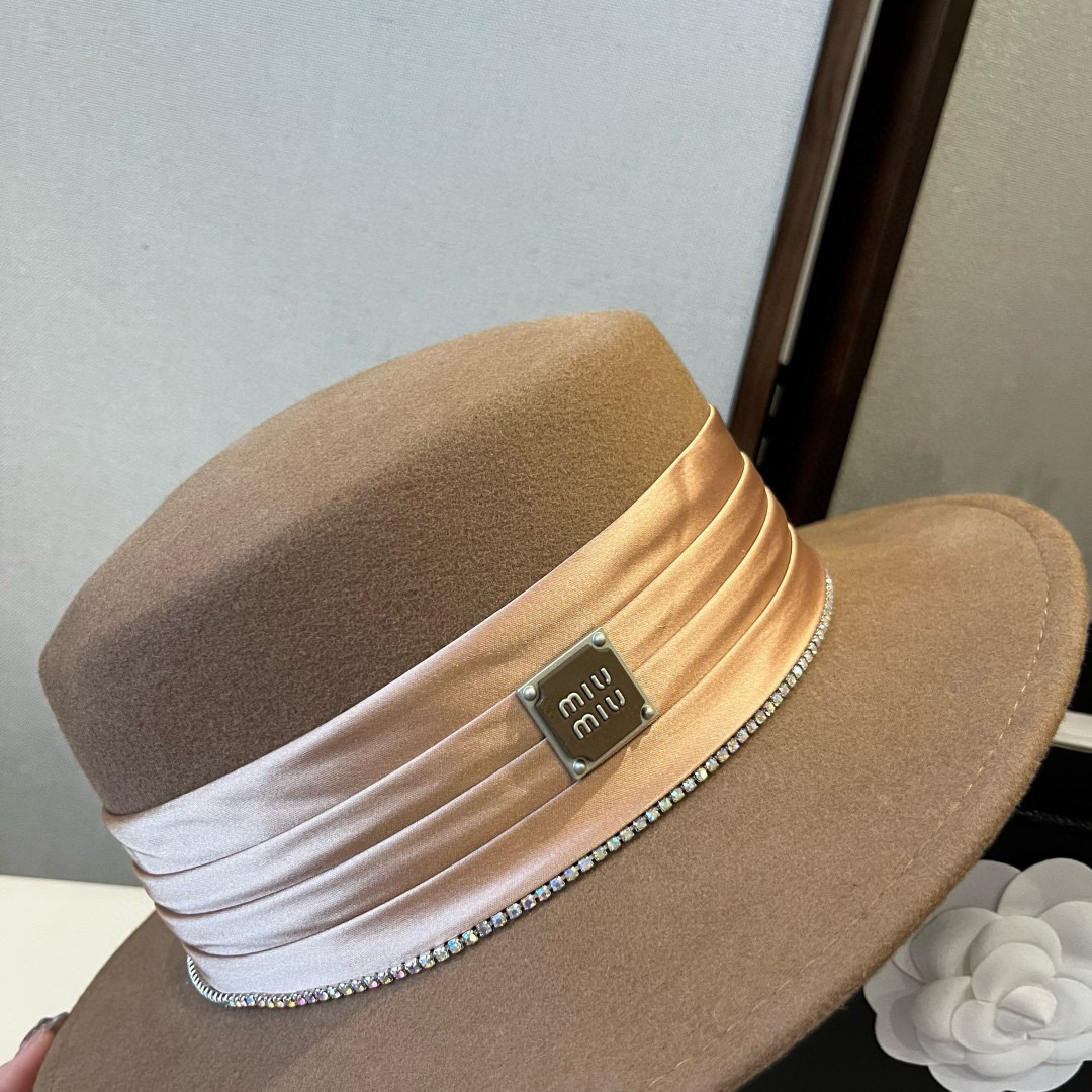 Miu Miu Wool Felt Hat 57cm Head Circumference