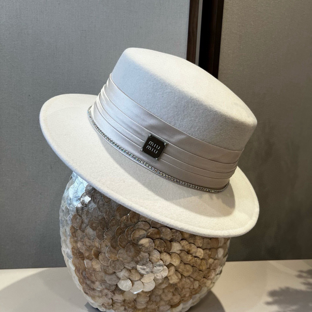 Miu Miu Wool Felt Hat 57cm Head Circumference