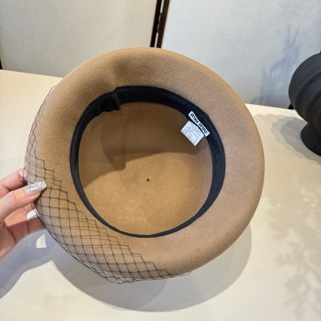 Miu Miu Wool Felt Hat 57cm Head Circumference