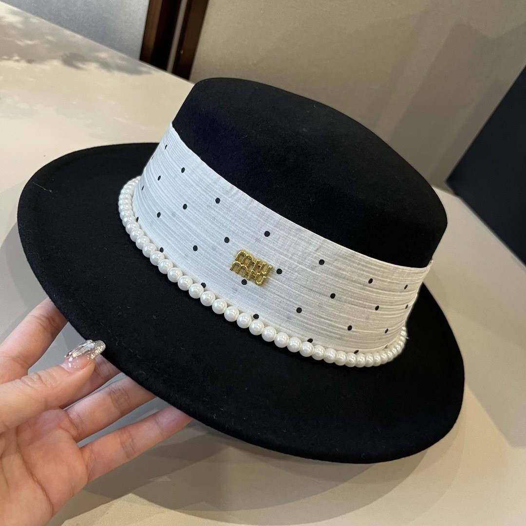 Miu Miu Wool Felt Hat 57cm Head Circumference
