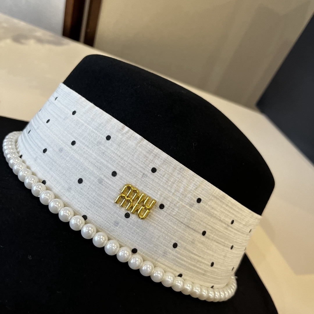 Miu Miu Wool Felt Hat 57cm Head Circumference