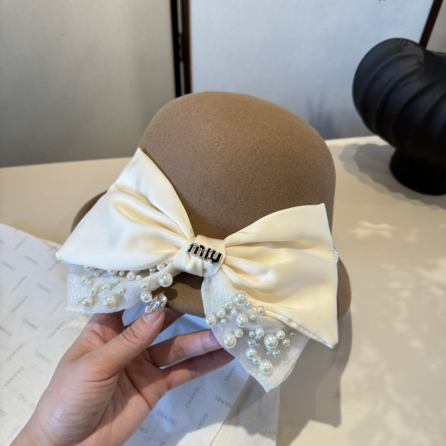 Miu Miu Wool Felt Hat 57cm Head Circumference