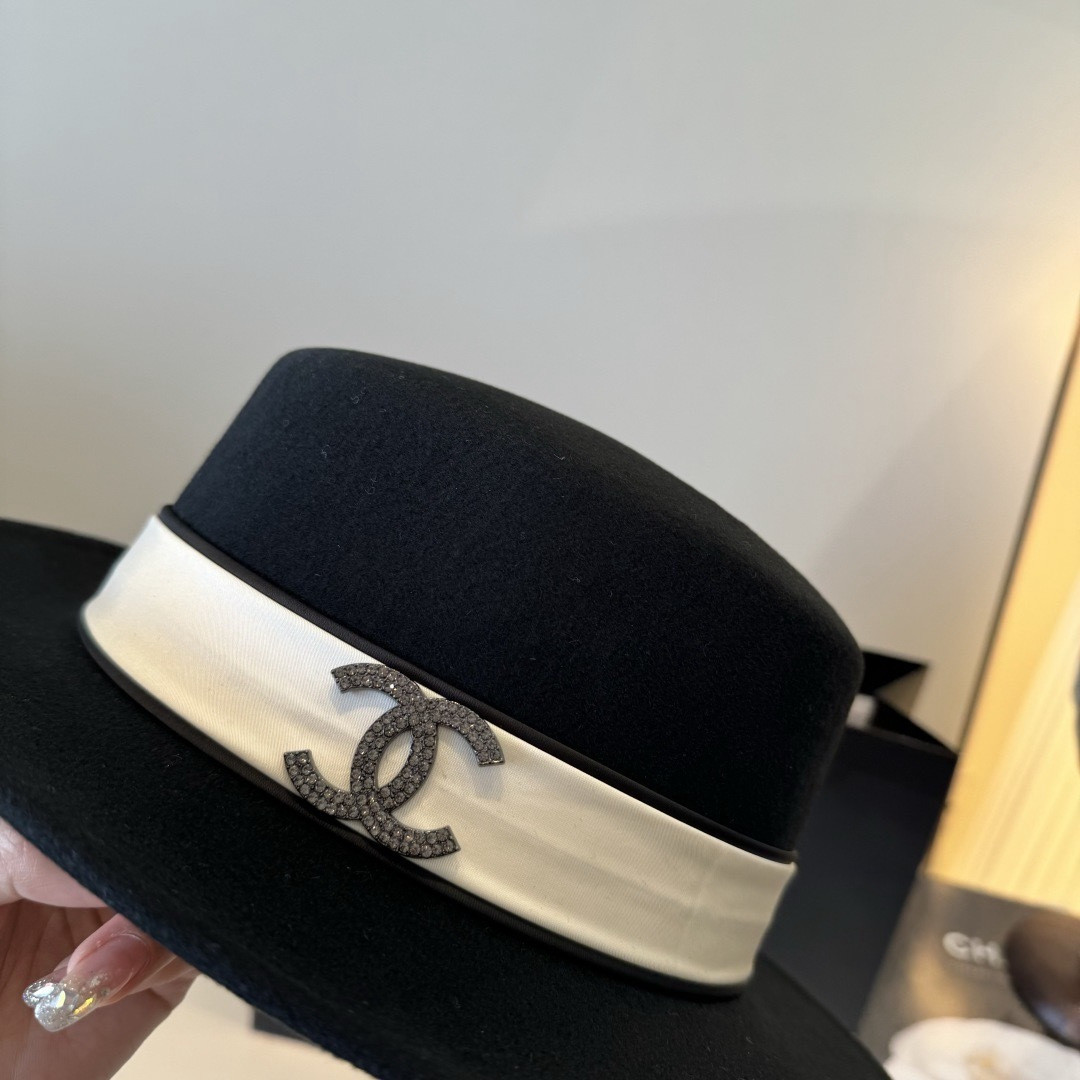 Chanel Wool Felt Hat 57cm Head Circumference