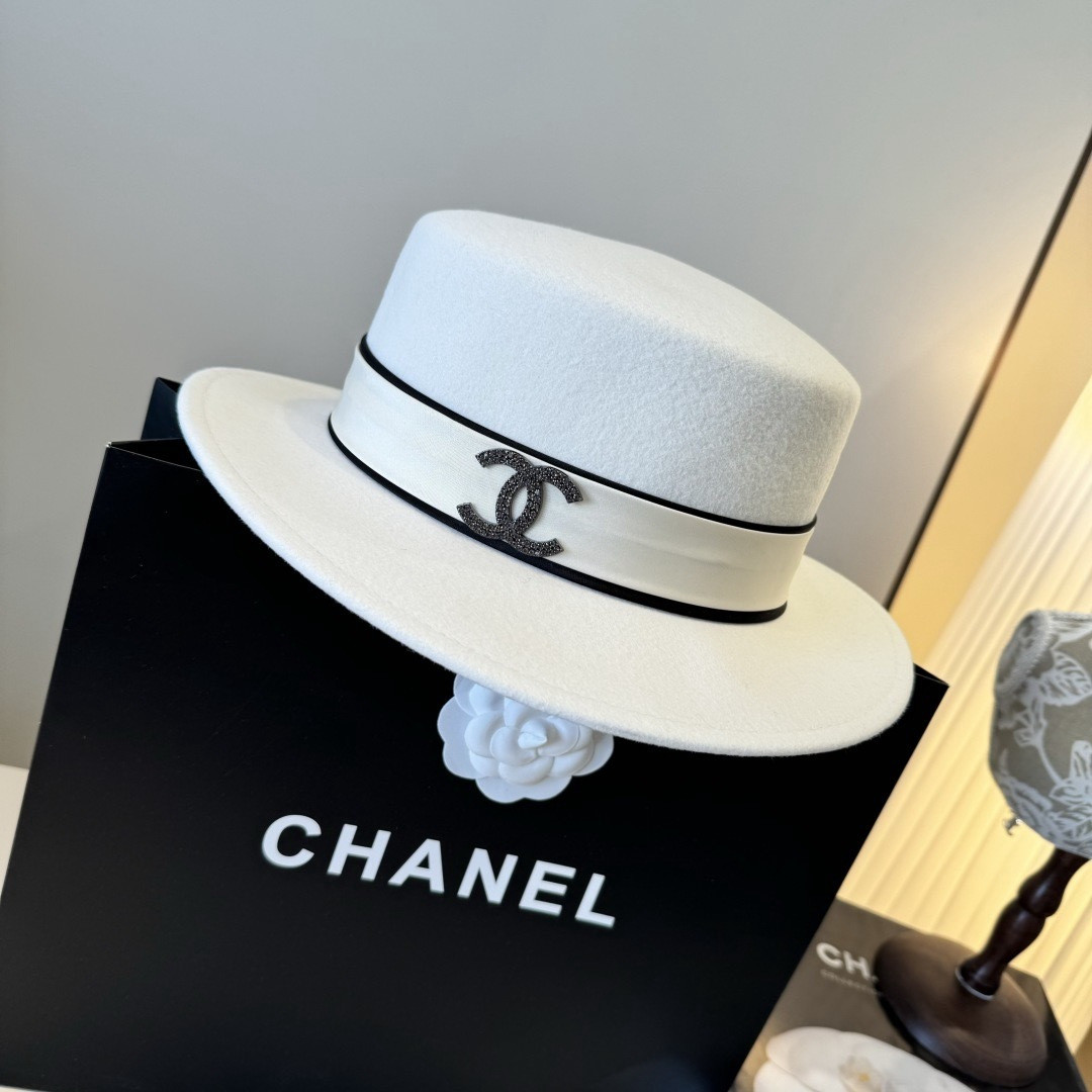 Chanel Wool Felt Hat 57cm Head Circumference