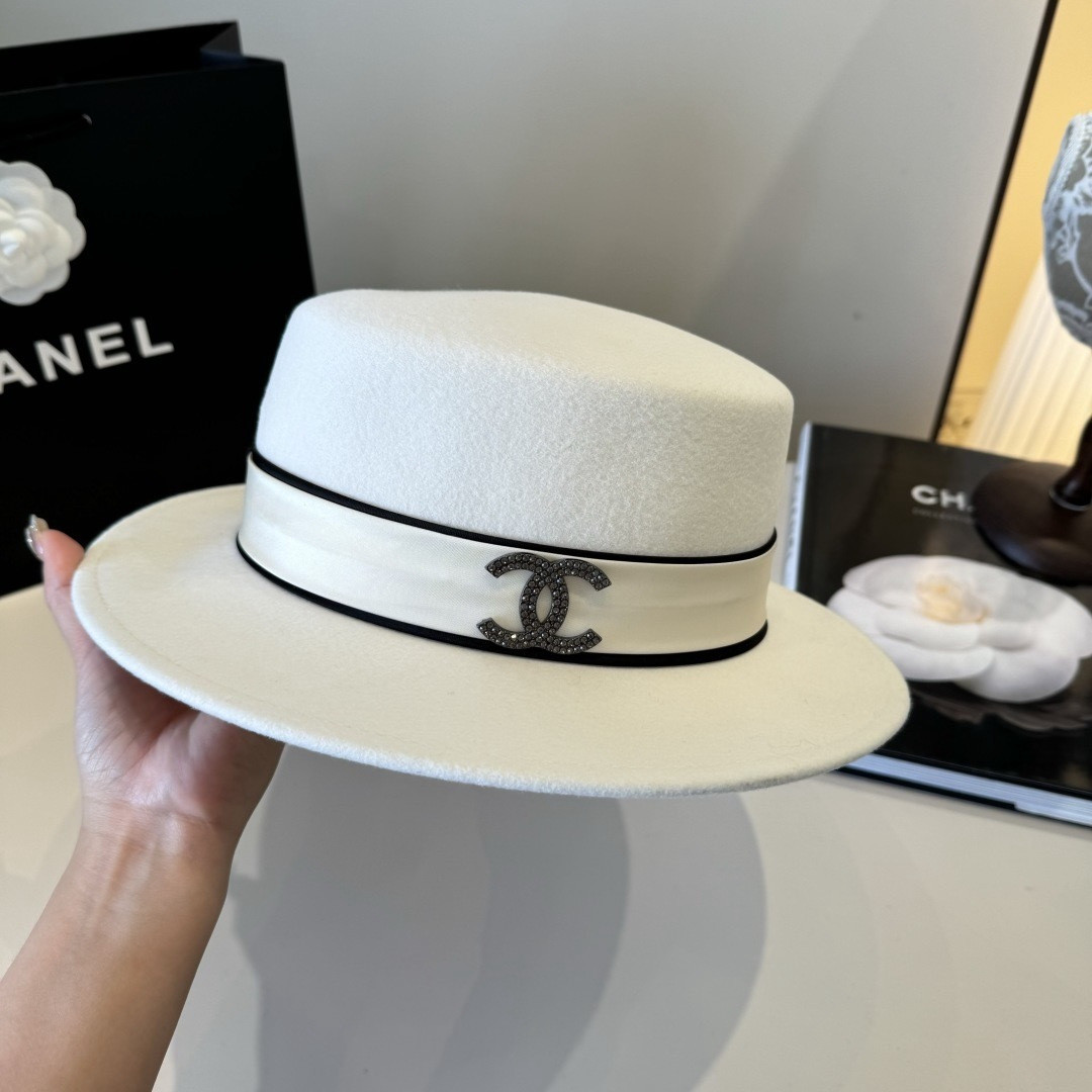 Chanel Wool Felt Hat 57cm Head Circumference