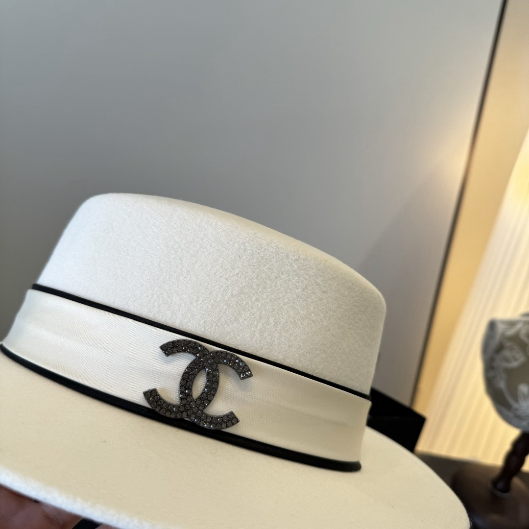 Chanel Wool Felt Hat 57cm Head Circumference