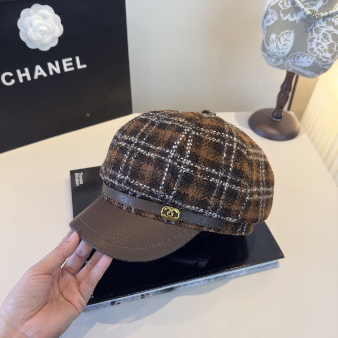 Chanel Newsboy Cap 57cm Head Circumference