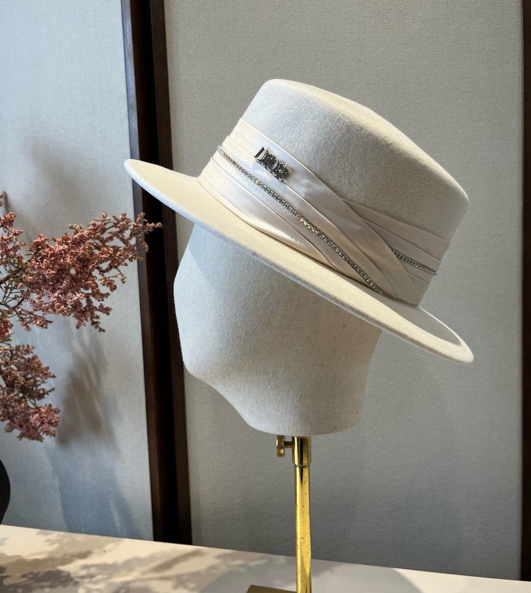 Dior Wool Felt Hat 57cm Head Circumference