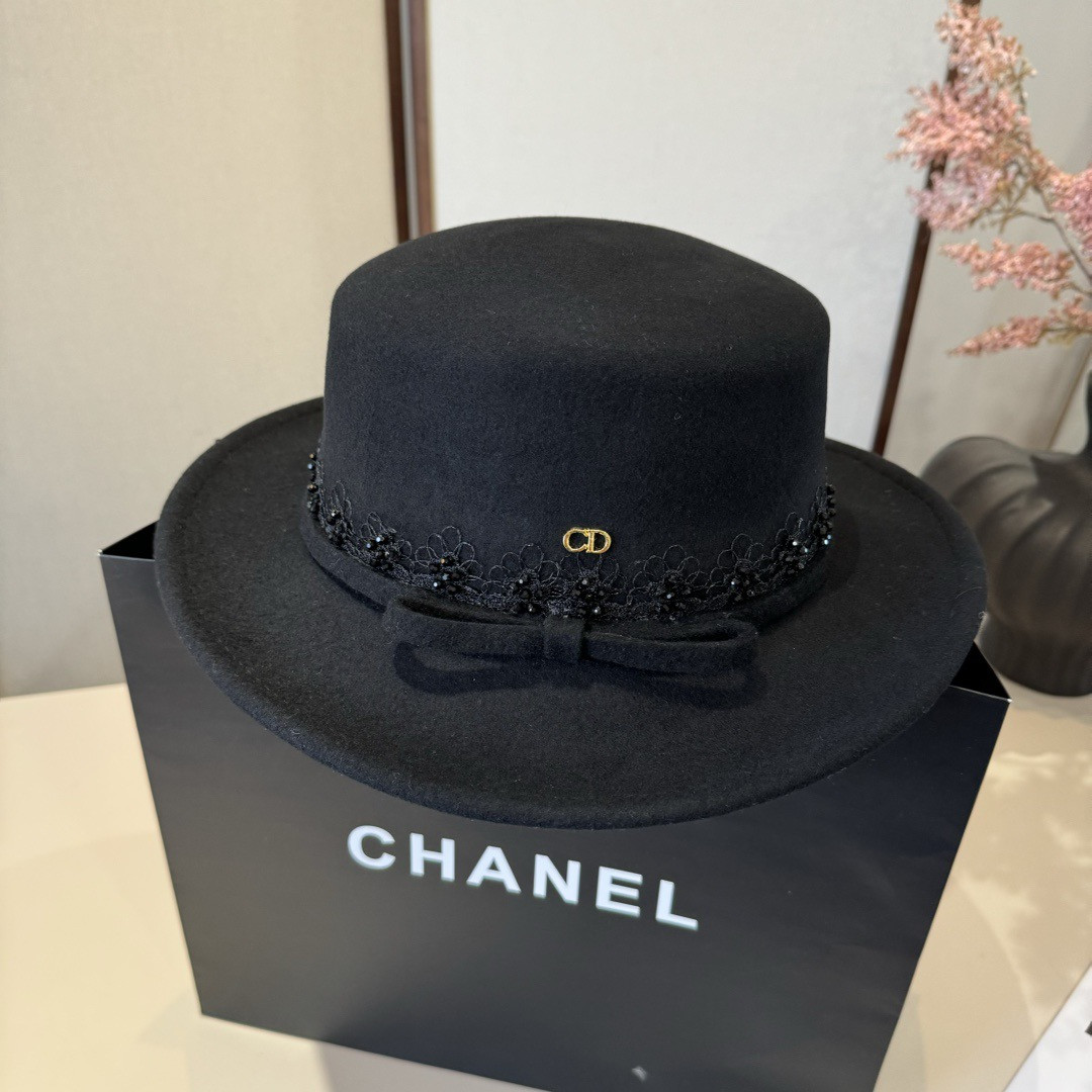 Dior Wool Felt Hat 57cm Head Circumference
