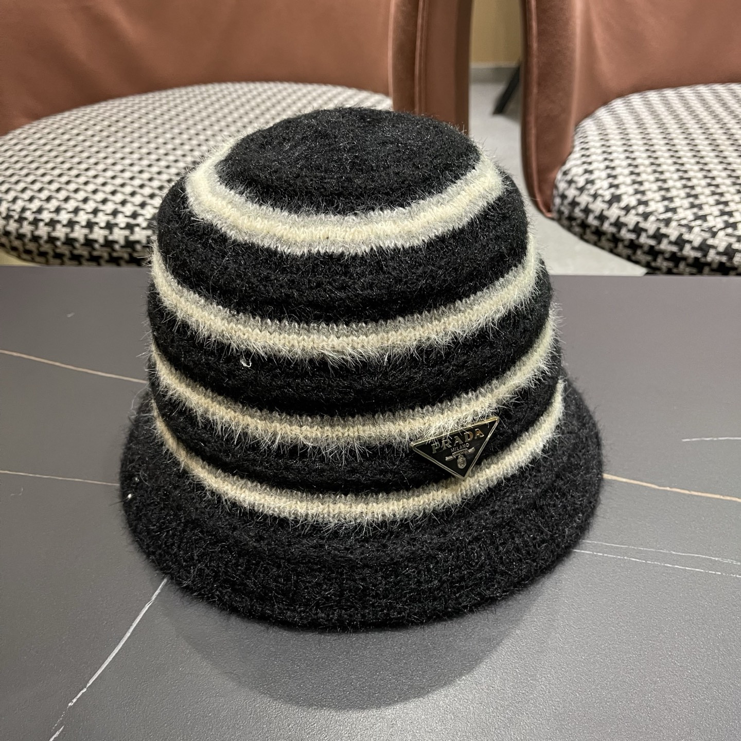 Prada Knit Bucket Hat