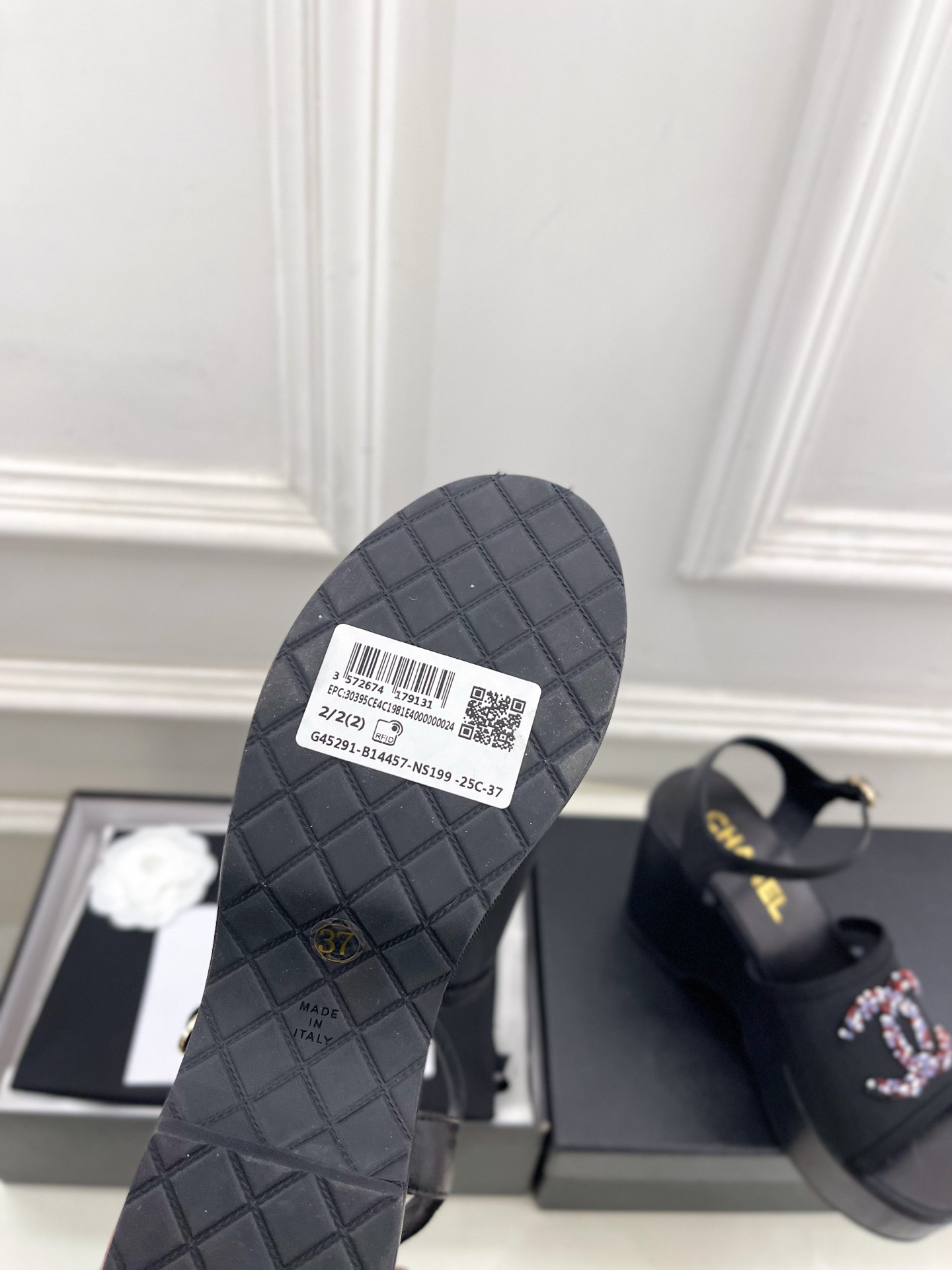 UA Chanel Sandals 9.5cm Heel