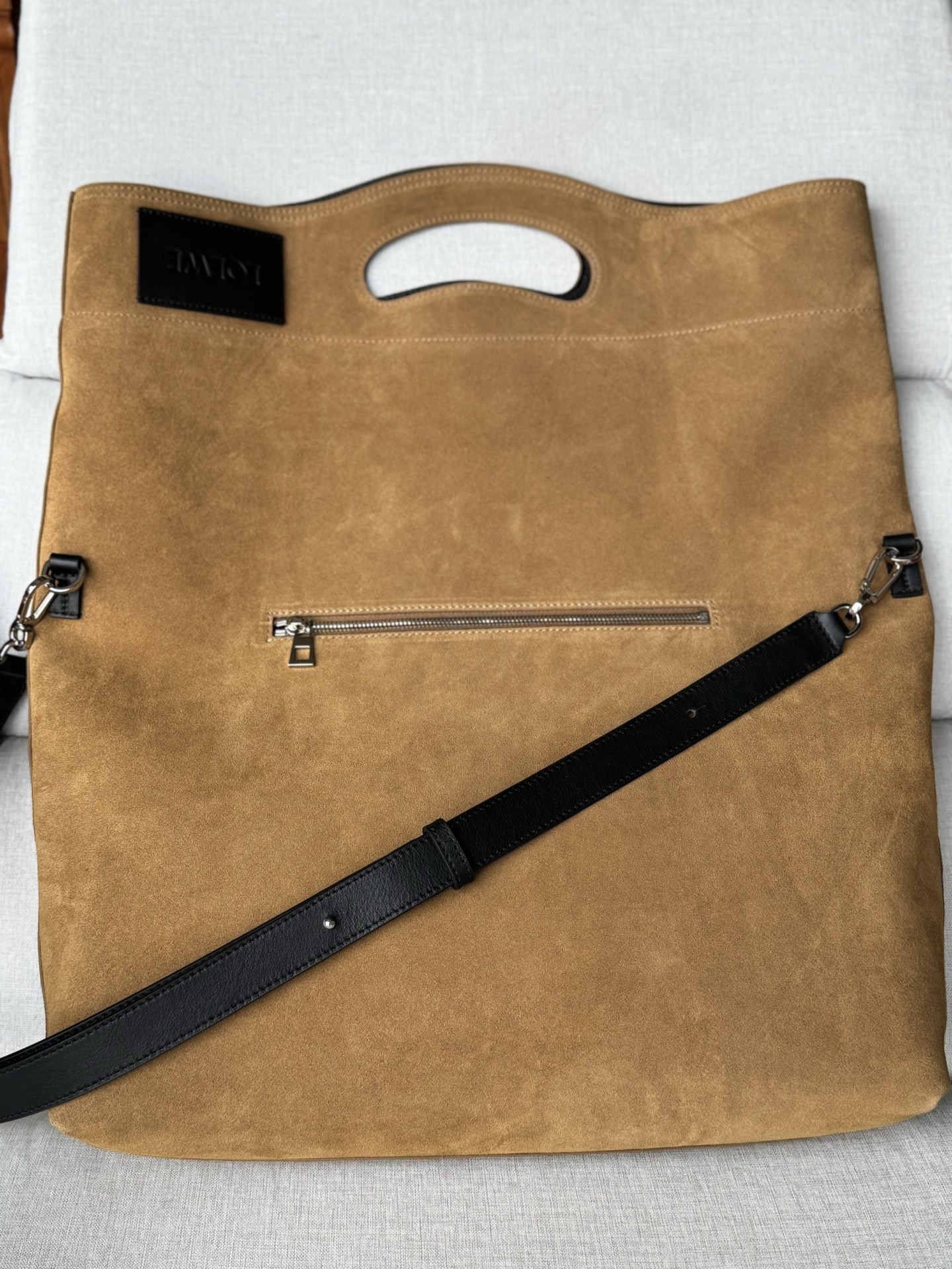 Loewe Bob Folded Tote in Suede 47.5x38x9.5cm