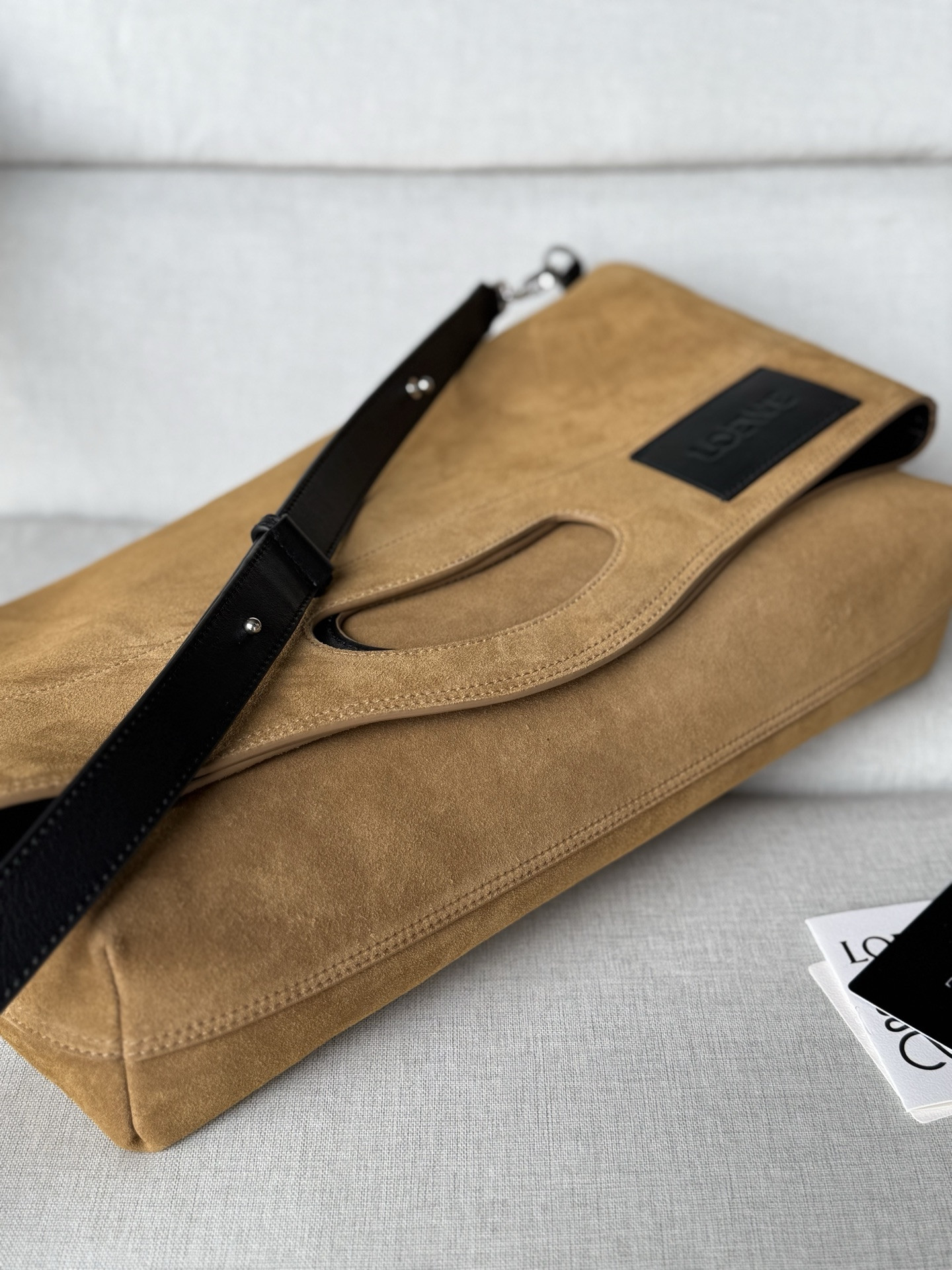 Loewe Bob Folded Tote in Suede 47.5x38x9.5cm