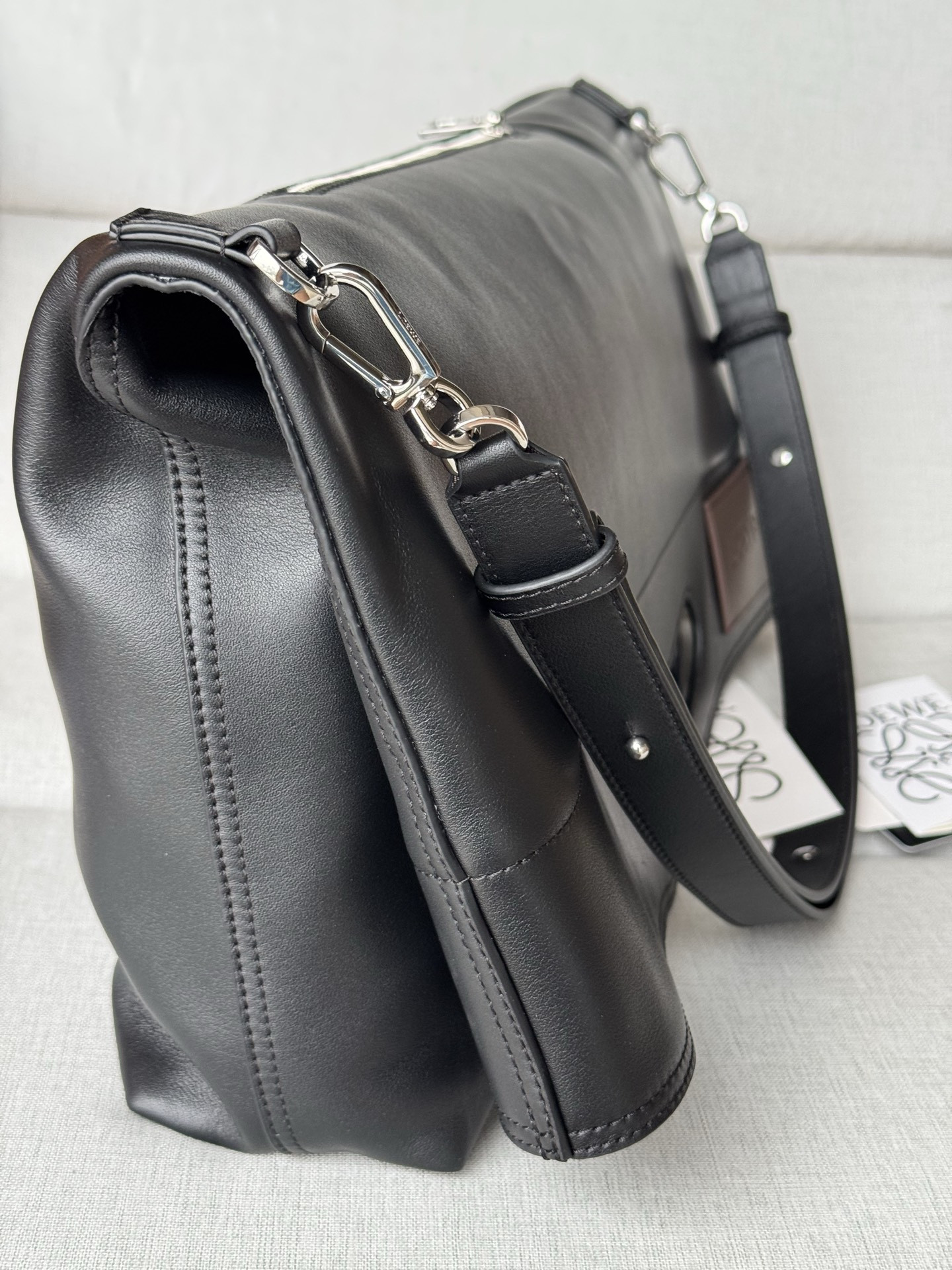 Loewe Bob Folded Tote in Shiny Supple Calfskin