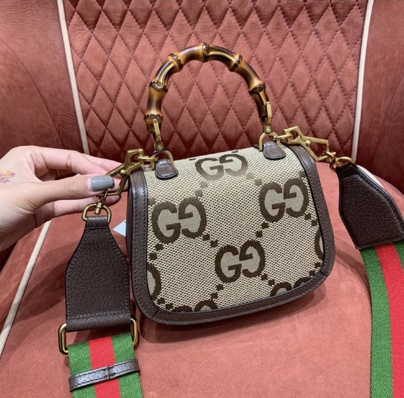 Gvc*1 Mini Bamboo Handbag with S*per Double G